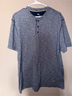 Tommy Bahama Blue Heather Short-Sleeve Henley